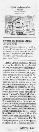 Vivaldi en Buenos Aires - Diario La Nación